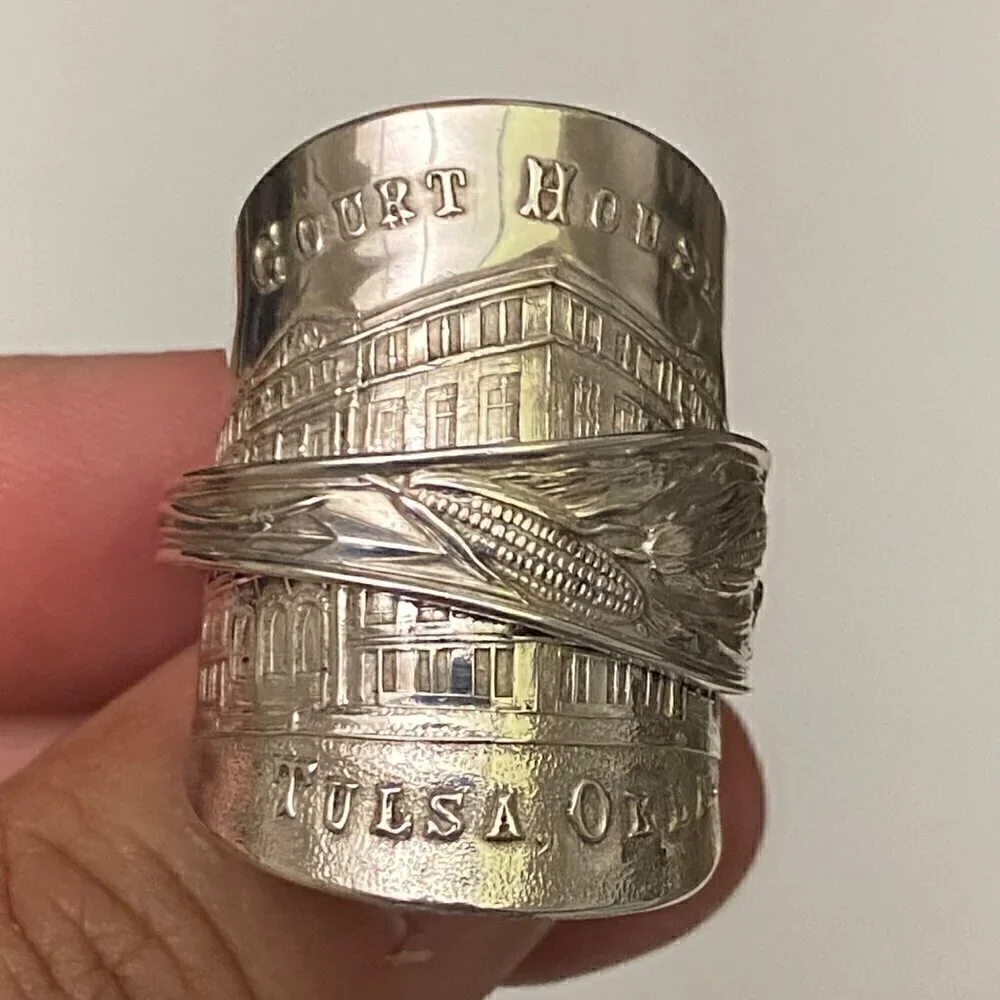 Oklahoma Custom Made Statement Silver Ring Unisex